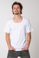 Чоловіча футболка з відкритим горлом - Білий, Білий, l