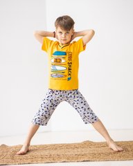 Підлітковий комплект з шортами на хлопчика - Surf, Жовтий, 8-9