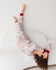 Жіноча піжама інтерлок - дрібний принт - Family look мама/донька Фото товару - Інтернет-магазин Zaragoza