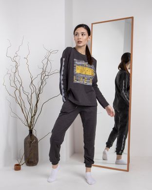 Женский костюм со штанами, серый - Like me Фото товара - Интернет-магазин Zaragoza