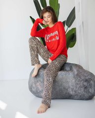 Жіночий віскозний комплект зі штанами - Leopard Фото товару - Інтернет-магазин Zaragoza