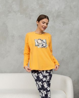Женский комплект со штанами в снежинки - Family look мама/дочка Фото товара - Интернет-магазин Zaragoza