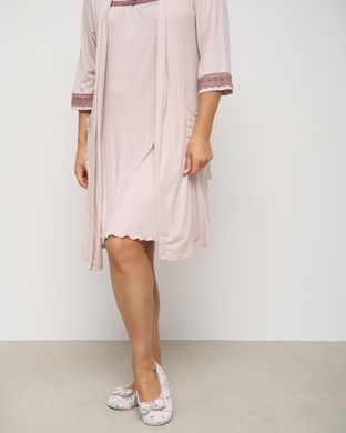 Комплект батальный однотонный - Вискоза с бантиком, Кремовий, 4xl