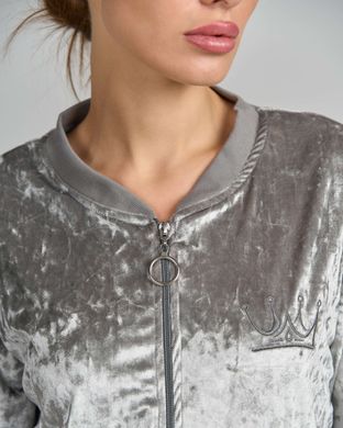 Комплект со штанами и кофтой на молнии - мраморный велюр Фото товара - Интернет-магазин Zaragoza