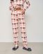 Женская пижама на пуговицах со штанами - розовая крупная клетка Фото товара 4 из 6