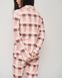 Жіноча піжама на ґудзиках зі штанами - рожева крупна клітинка Фото товару 6 з 6