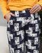 Женский комплект со штанами в снежинки - Family look мама/дочка Фото товара 7 из 12
