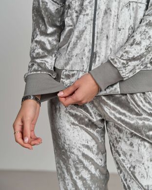 Комплект зі штанами і кофтою на застібці - мармуровий велюр Фото товару - Інтернет-магазин Zaragoza