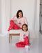 Комплект на девочку со штанами - зимний олень - Family look мама/дочь Фото товара 4 из 6