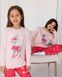 Комплект на дівчинку зі штанами - зимовий олень - Family look мама/донька Фото товару 6 з 6