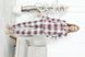 Піжама жіноча на ґудзиках зі штанами - біла клітинка Фото товару 1 з 2
