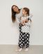 Жіночий комплект зі штанами - Пінгвін - в горошок - Family look мама/донька Фото товару 6 з 6
