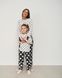 Жіночий комплект зі штанами - Пінгвін - в горошок - Family look мама/донька Фото товару 5 з 6