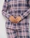 Жіноча піжама на ґудзиках зі штанами - дрібна клітинка Фото товару 4 з 8