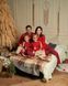 Жіноча піжама зі штанами в клітинку - Новорічний олень - Family look для родини Фото товару 1 з 11