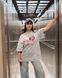 Футболка oversize Собачка в пижаме 26019-1 Серый в универсальном размере Фото товара 1 из 4