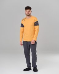 Мужской комплект со штанами - вставки на рукавах, Жёлтый, m