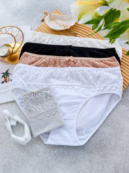 Женские трусики с кружевом - батал 63680-32 размер 2XL