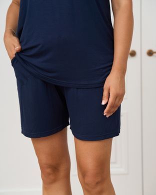 Комплект с футболкой и шортами - вискоза Батал, Темно-синий, 2xl