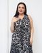 Женская туника-халат на пуговицах Plus Size - Леопард Серый 2xl Фото товара 3 из 10