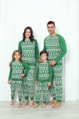 Подростковая пижама для мальчика - Новогодний орнамент - Family look для семьи, Темно-синий, 8-9