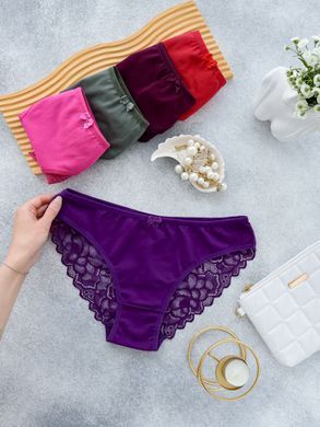 Трусики кружевные слипы (5 шт. в упаковке батал) 63407-8 размер 2XL
