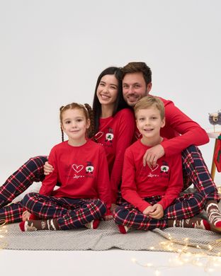 Женская пижама со штанами - Peace,Love,Wish - Family look для семьи Фото товара - Интернет-магазин Zaragoza