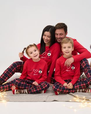 Женская пижама со штанами - Peace,Love,Wish - Family look для семьи Фото товара - Интернет-магазин Zaragoza