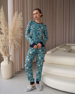 Женская пижама со штанами - зверюшки - Family look мама/дочь Фото товара - Интернет-магазин Zaragoza