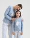 Піжама на дівчинку - Полярні ведмеді - Family look мама/донька Блакитний 5-6 Фото товару 8 з 9