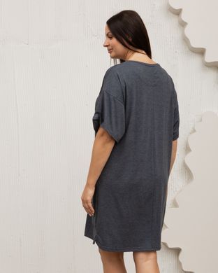 Вискозная женская рубашка с бабками батал, Темно-синий, 3xl