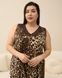 Женская сорочка с кружевом Plus size - вискоза Леопард 2xl Фото товара 2 из 7