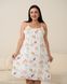 Cорочка на тонкій бретельці у квіти Plus Size - віскоза Молочний 2xl Фото товару 2 з 6