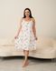 Cорочка на тонкій бретельці у квіти Plus Size - віскоза Молочний 2xl Фото товару 1 з 6