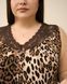 Женская сорочка с кружевом Plus size - вискоза Леопард 2xl Фото товара 4 из 7