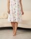Cорочка на тонкій бретельці у квіти Plus Size - віскоза Молочний 2xl Фото товару 4 з 6