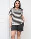 Комплект футболка з шортами Plus Size - рубчик Смужки Темно-сірий 2xl Фото товару 2 з 8