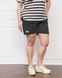 Комплект футболка з шортами Plus Size - рубчик Смужки Темно-сірий 2xl Фото товару 4 з 8