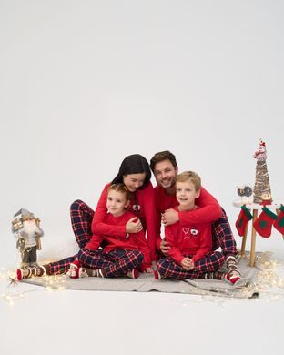 Женская пижама со штанами - Peace,Love,Wish - Family look для семьи Фото товара - Интернет-магазин Zaragoza