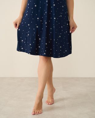 Жіноча сорочка на тонких бретельках - Plus Size Темно-синій 2xl