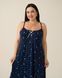 Жіноча сорочка на тонких бретельках - Plus Size Темно-синій 2xl Фото товару 2 з 7