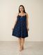 Жіноча сорочка на тонких бретельках - Plus Size Темно-синій 2xl Фото товару 1 з 7