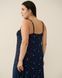 Жіноча сорочка на тонких бретельках - Plus Size Темно-синій 2xl Фото товару 7 з 7