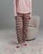 Женская хлопковая пижама со штанами - Клетка с бабочками Фото товара 5 из 7