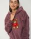 Теплий жіночий костюм з капюшоном ВелюрСофт - Ведмедик Тедді Фото товару 6 з 13