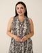 Женская туника-халат на пуговицах Plus Size - Змеиный принт Бежевый 2xl Фото товара 3 из 7