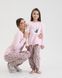 Піжама на дівчинку підлітка Кіт і зірки - Family look мама/донька Світло-рожевий 8-9 Фото товару 10 з 12