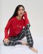 Жіноча піжама зі штанами в клітинку - Life - Family look для пари Фото товару 7 з 10
