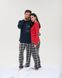 Жіноча піжама зі штанами в клітинку - Life - Family look для пари Фото товару 9 з 10