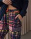 Теплий жіночий костюм штани в клітинку - Байка Фото товару 6 з 8
